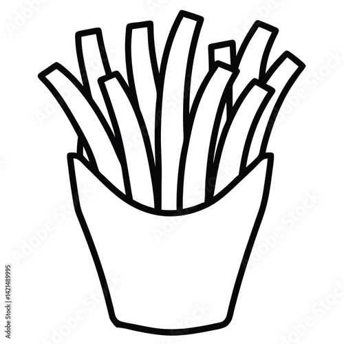 french fries vector illustration