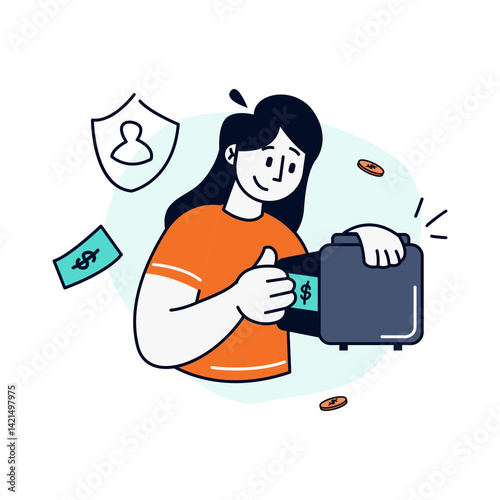Financial Security Concept Illustration