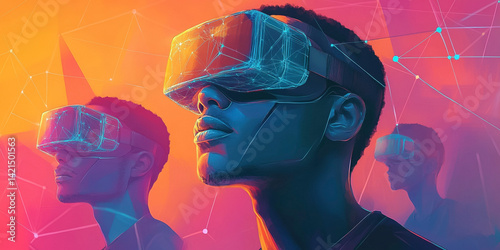 Immersive Virtual Reality Experience Illustration
