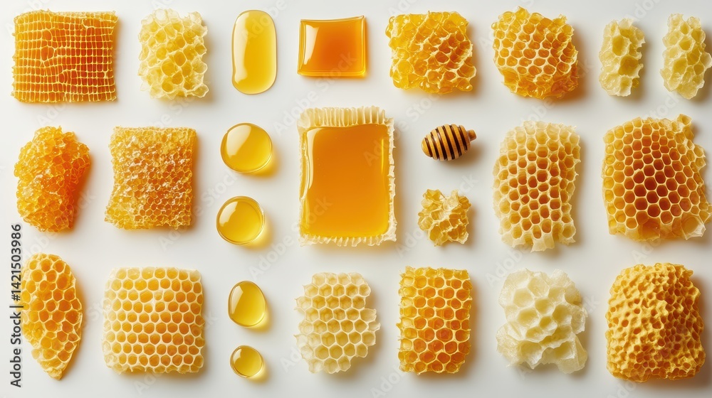 Fototapeta premium honey with honeycomb 