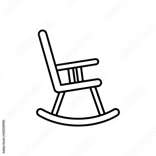 Rocking Chair Outline for Cozy Christmas Decor  