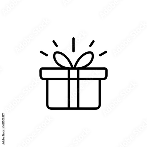 Gift Box Exploding with Joy Against a Minimalist Background  