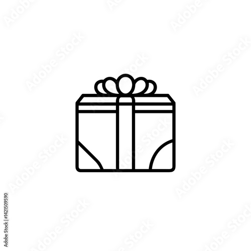 Christmas gift bag illustration on white background  