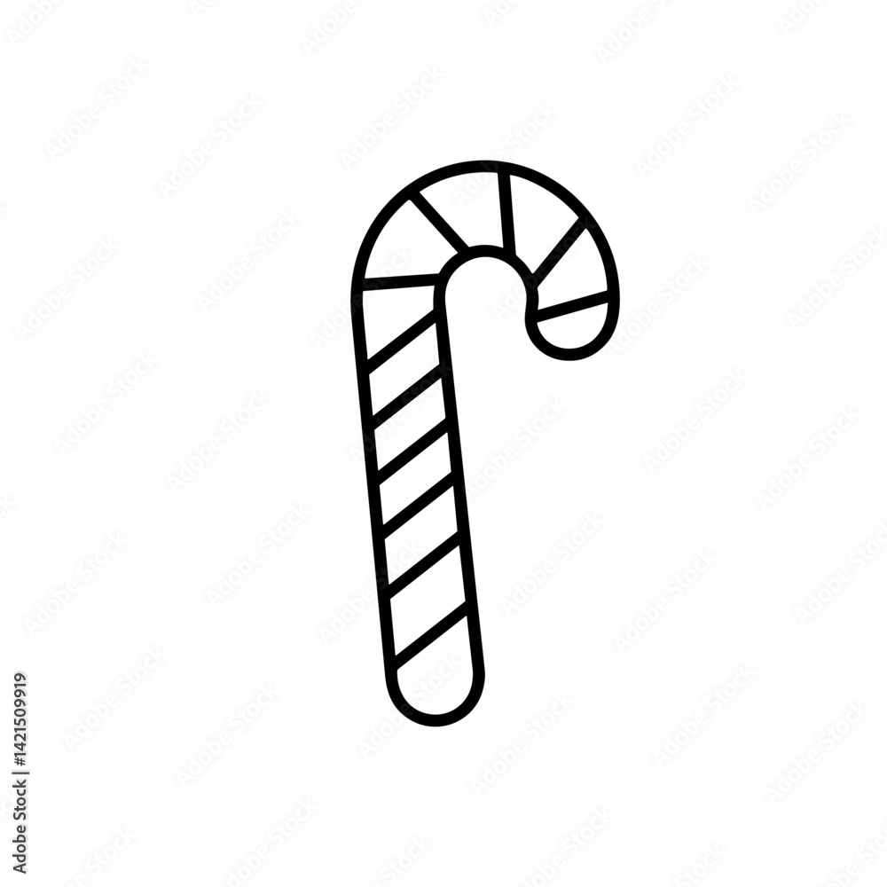 Candy Cane Ornament Outline Design Candy Cane Ornament Outline Design