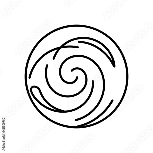 Swirling Blizzard Pattern in Minimalistic Style  
