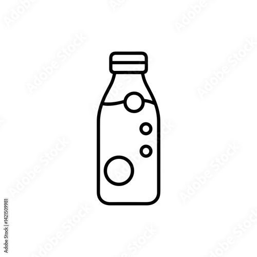 Bottle with Bubbles Illustration  