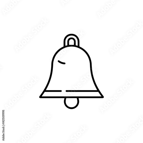 Bell Ornament Outline for Christmas Decoration   photo