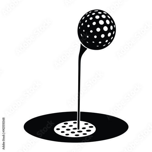 Golfer at Eighteenth Hole Finishing