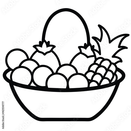 basket with fruit