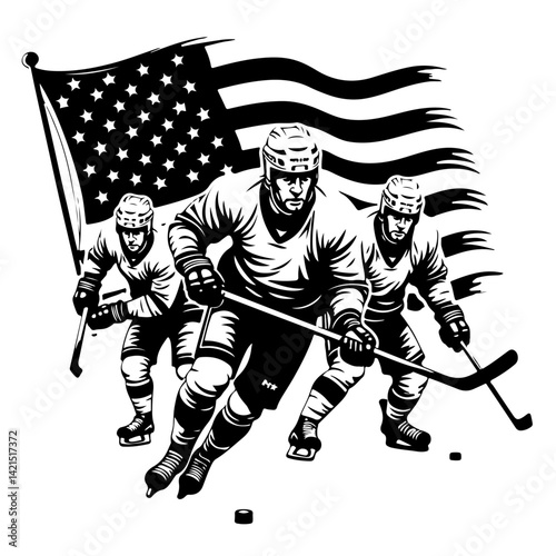 Hockey players vector, vector, sport, illustration, people, cartoon, hockey, drawing, player, boy, woman, walking, sports, sketch, skating, fun, skate, child, warrior, action, black