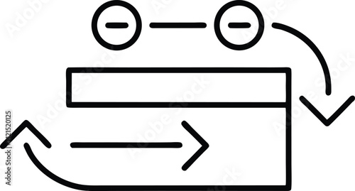 agile backlog line art vector icon.