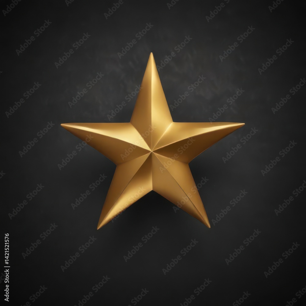 Obraz premium golden star on black background