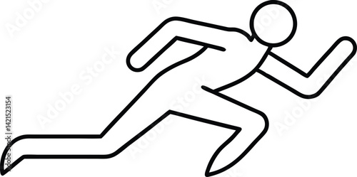 agile sprint line art vector icon.