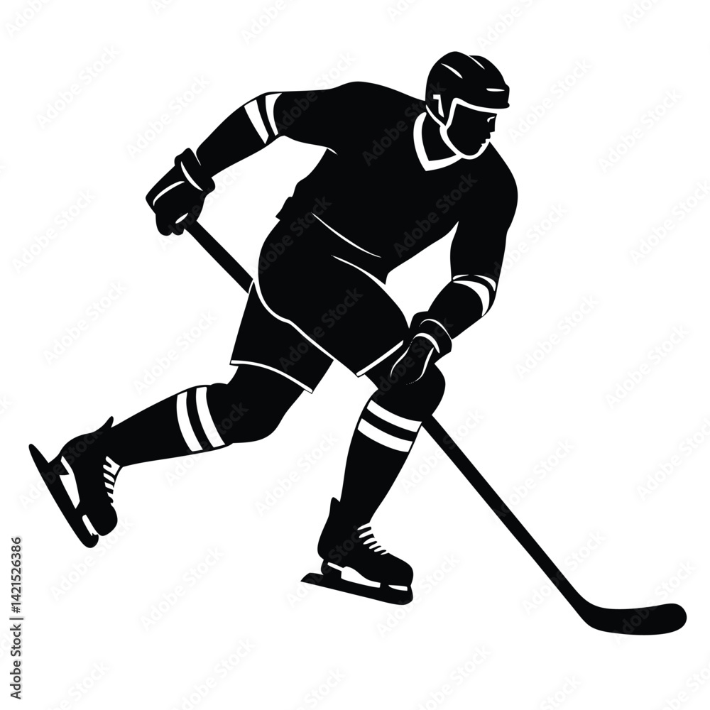 Fototapeta premium Players Battling in Hockey Match