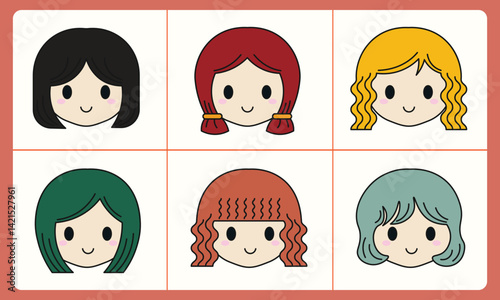 Cute Adorablecartoon character. babies, little angels . . Adorable . Kawaii chibi vector character. 