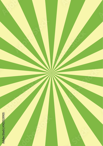 緑色の集中線が扇状に広がるイメージ背景　縦構図
A vertical composition of a background with green convergent lines spreading out like a fan