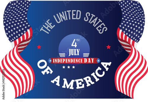 America independence day vector illustration design for social media poster and banner, America independence day poster, America independence day editable file