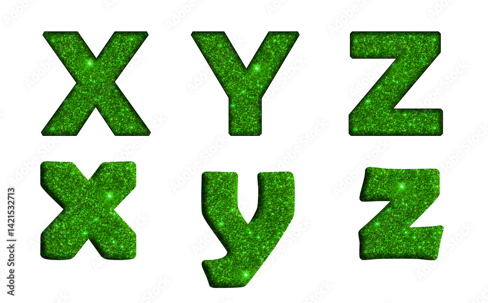 Green glitter Bling texture Foil font X, Y, Z Alphabet letter text typography font copy.png Green glitter Bling texture Foil font X, Y, Z Alphabet letter text typography font copy.png