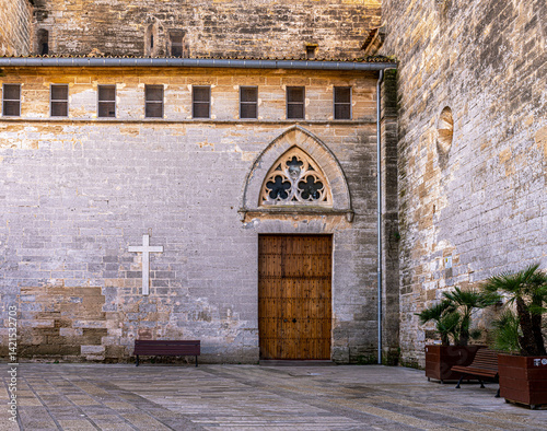 Obraz na płótnie Església de Sant Jaume d'Alcúdia, Kirche in der Altstadt, Malorca, Spanien w salonie