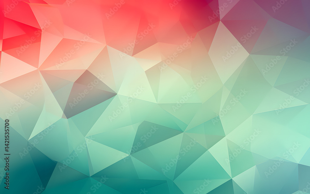 Fototapeta premium abstract background in blue and red colors. geometric background with gradient. shiny texture, Abstract background with low poly design, Color Blend Rainbow Trendy Low Poly BG Design