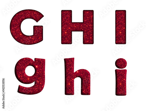 Red glitter Bling texture Foil   G, H, I Alphabet letter text typography font  copy.png