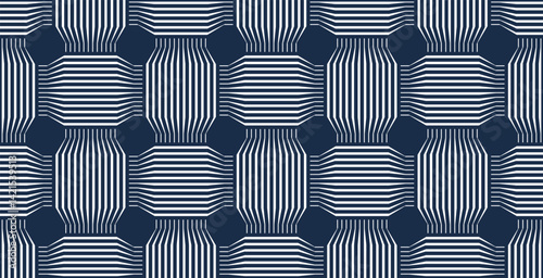Weaving seamless pattern, traditional wicker lacing handcraft endless abstract background, geometric line weave wallpaper.