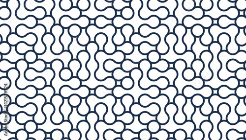 Fluid shapes dynamic seamless pattern, vector molecules endless abstract background, graphic style liquid in motion tiling wallpaper.