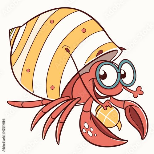 Hermit Crab with Sunglasses – Pop Art Character