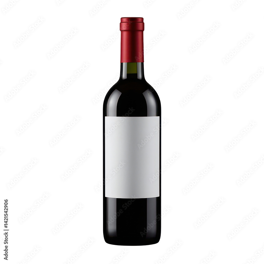 Isolated Wine Bottle On Transparent Background, Generative AI Isolated Wine Bottle On Transparent Background, Generative AI
