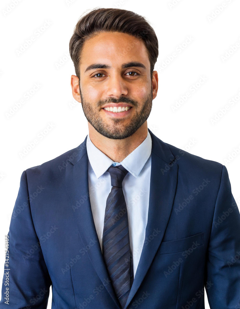 Portrait of only one Man. White Background. Portrait of only one Man. White Background.