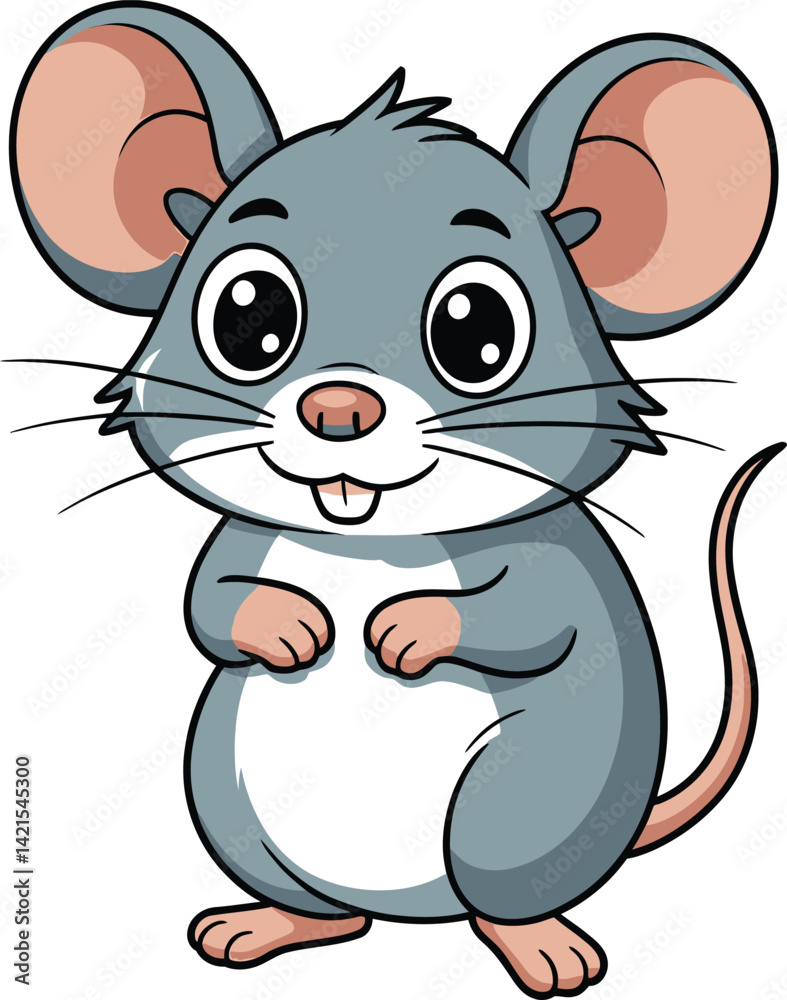 Fototapeta premium Cute cartoon a illustrator vector Mouse