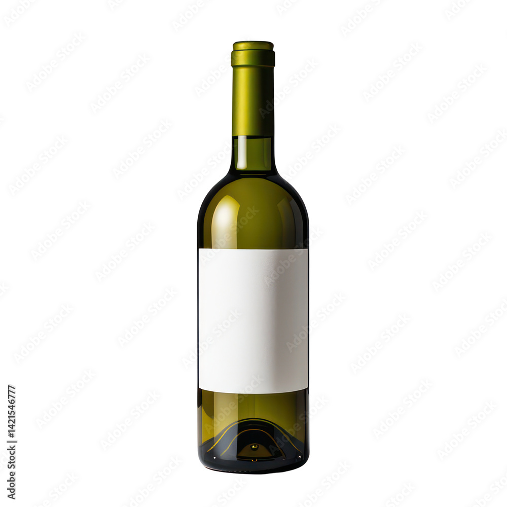 Isolated Wine Bottle On Transparent Background, Generative AI Isolated Wine Bottle On Transparent Background, Generative AI