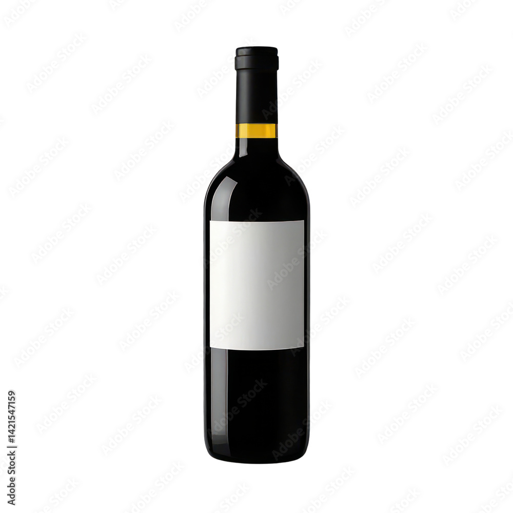 Isolated Wine Bottle On Transparent Background, Generative AI Isolated Wine Bottle On Transparent Background, Generative AI