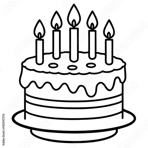birthday cake with candles