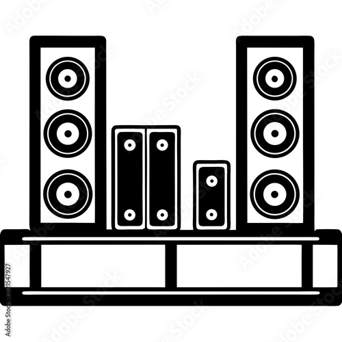 High-end wireless speakers on a shelf.