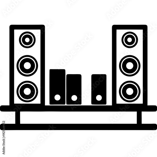 High-end wireless speakers on a shelf.