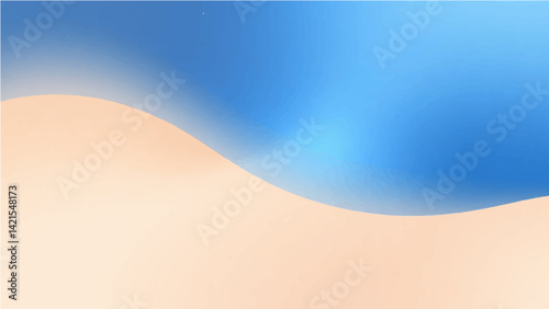 Minimalist Artwork Featuring Smooth Gradient From Blue To Beige