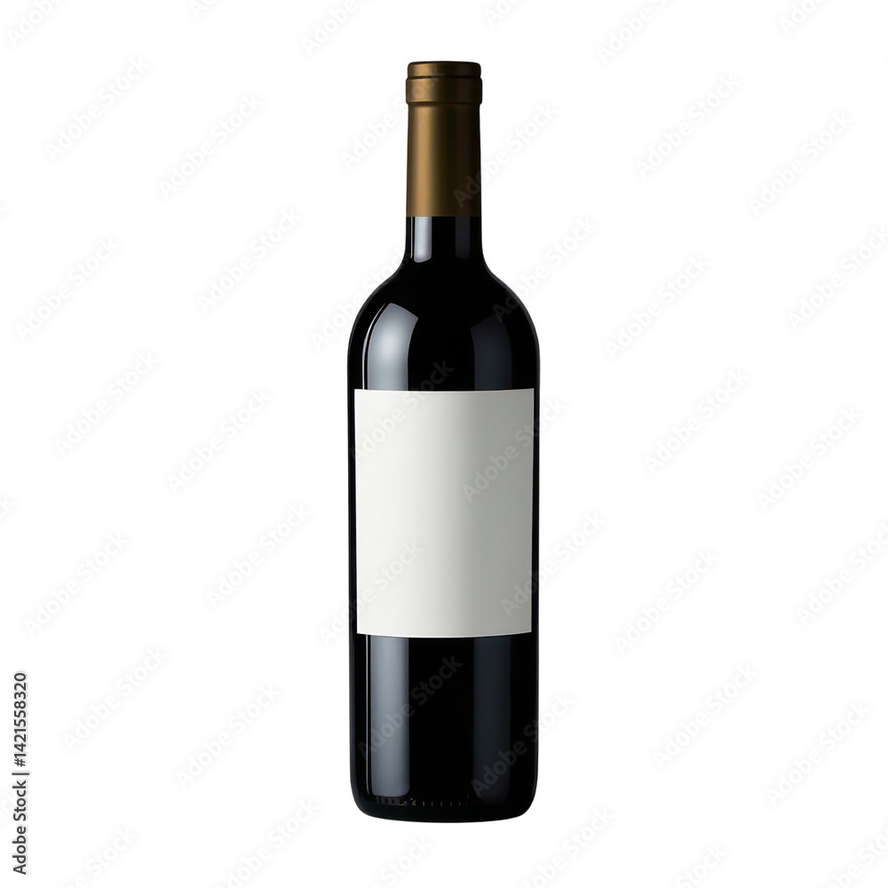 Isolated Wine Bottle On Transparent Background, Generative AI Isolated Wine Bottle On Transparent Background, Generative AI