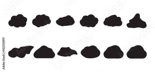 Cloud icon set vector illustration eps 10