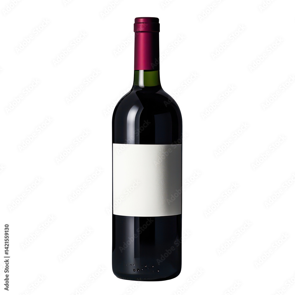 Isolated Wine Bottle On Transparent Background, Generative AI Isolated Wine Bottle On Transparent Background, Generative AI