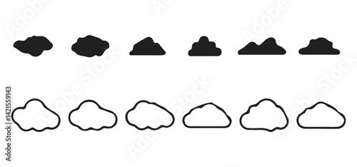 Cloud icon set vector illustration eps 10