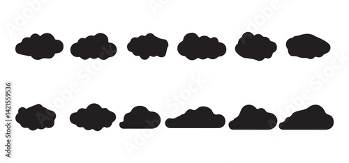 Cloud icon set - vector illustration eps 10