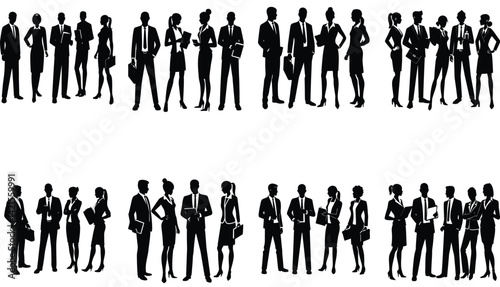 People Vector Silhoette Bundle Set Collection