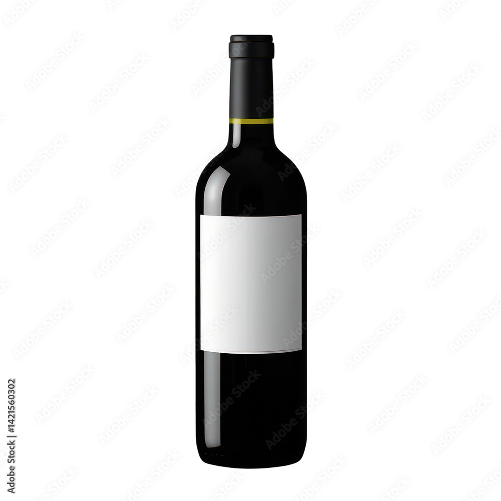 Isolated Wine Bottle On Transparent Background, Generative AI Isolated Wine Bottle On Transparent Background, Generative AI