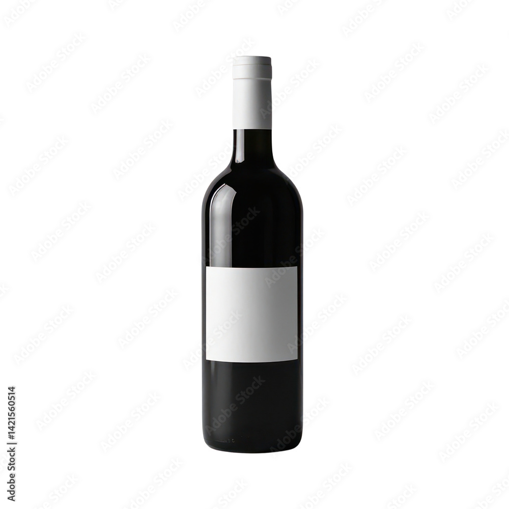 Isolated Wine Bottle On Transparent Background, Generative AI Isolated Wine Bottle On Transparent Background, Generative AI