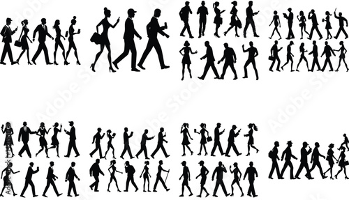 People Vector Silhoette Bundle Set Collection