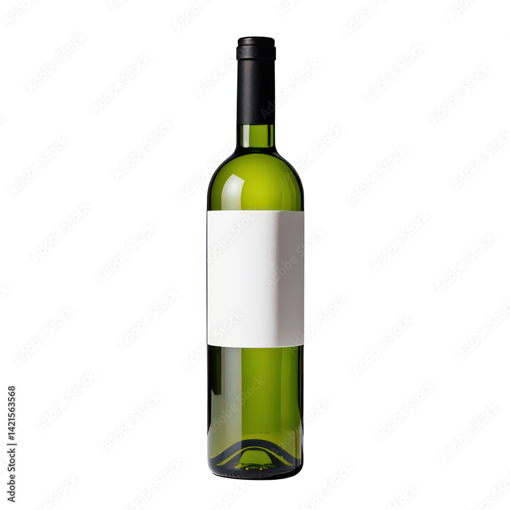 Isolated Wine Bottle On Transparent Background, Generative AI Isolated Wine Bottle On Transparent Background, Generative AI
