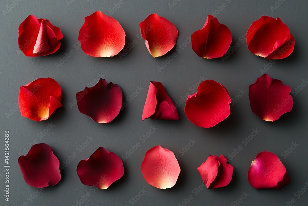 Scattered Rose Petals on Dark Background,Romantic and Elegant Still Life Photography Scattered Rose Petals on Dark Background,Romantic and Elegant Still Life Photography