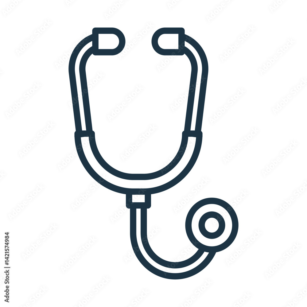 Stethoscope icon in line style. Modern and minimalist health icon Stethoscope icon in line style. Modern and minimalist health icon