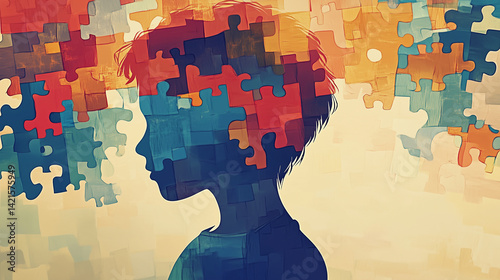 puzzle brain for mental heath 